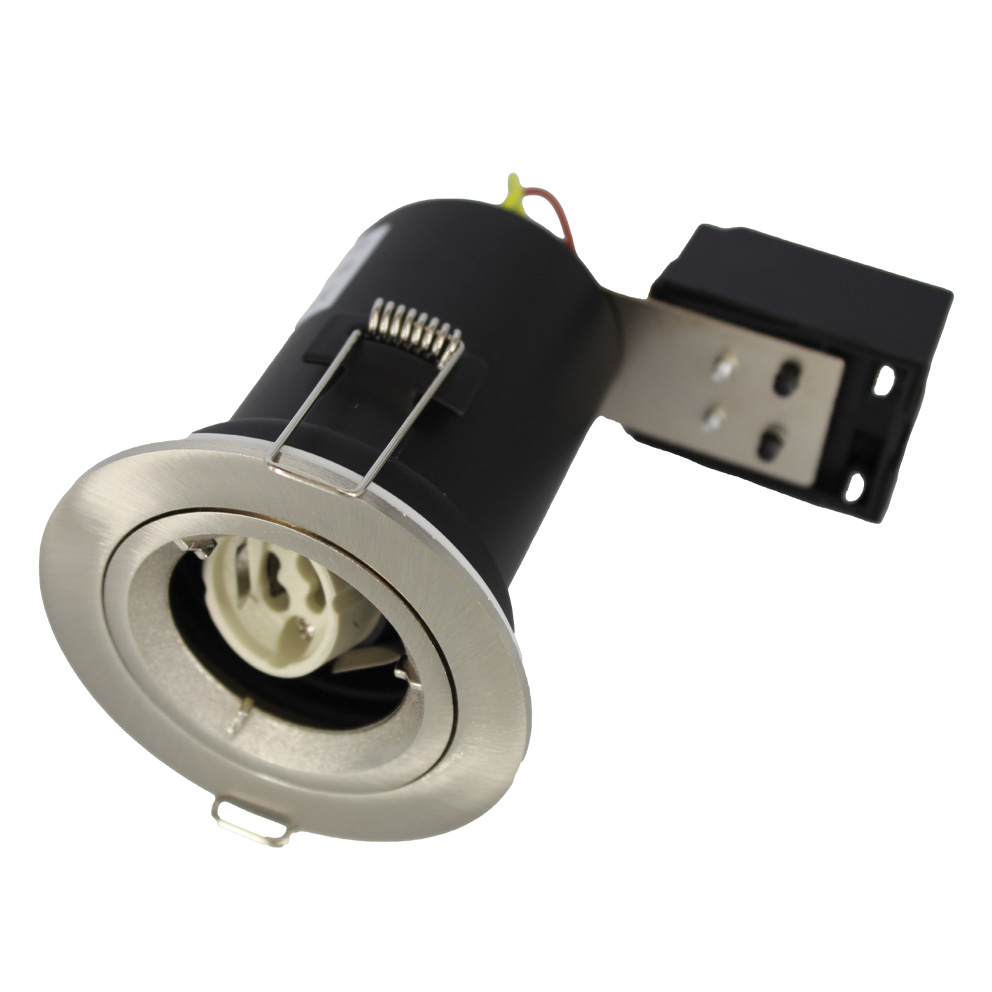 GU10 Fixed Downlight Satin Chrome